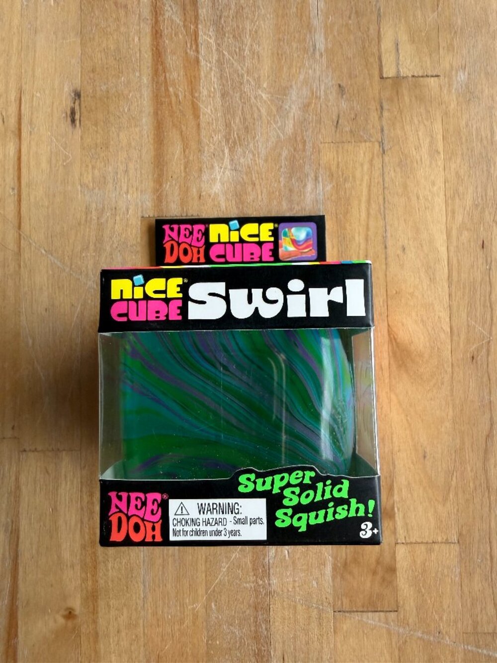 Schylling Needoh Nice Cube Swirl - Green/Blue/Purple New Authentic